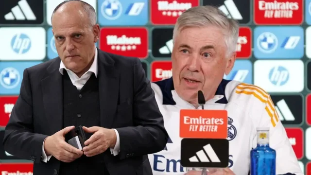 Liga : grosse tension entre Ancelotti et Javier Tebas Liga : grosse tension entre Ancelotti et Javier Tebas